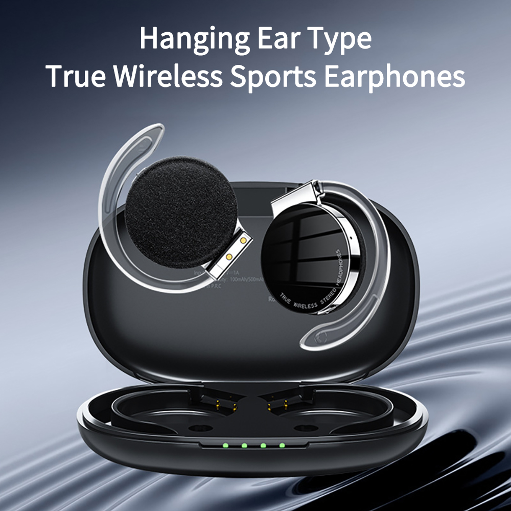 Earphone Sport Hook - Auriculares F2 TWS con micrófonos, auriculares