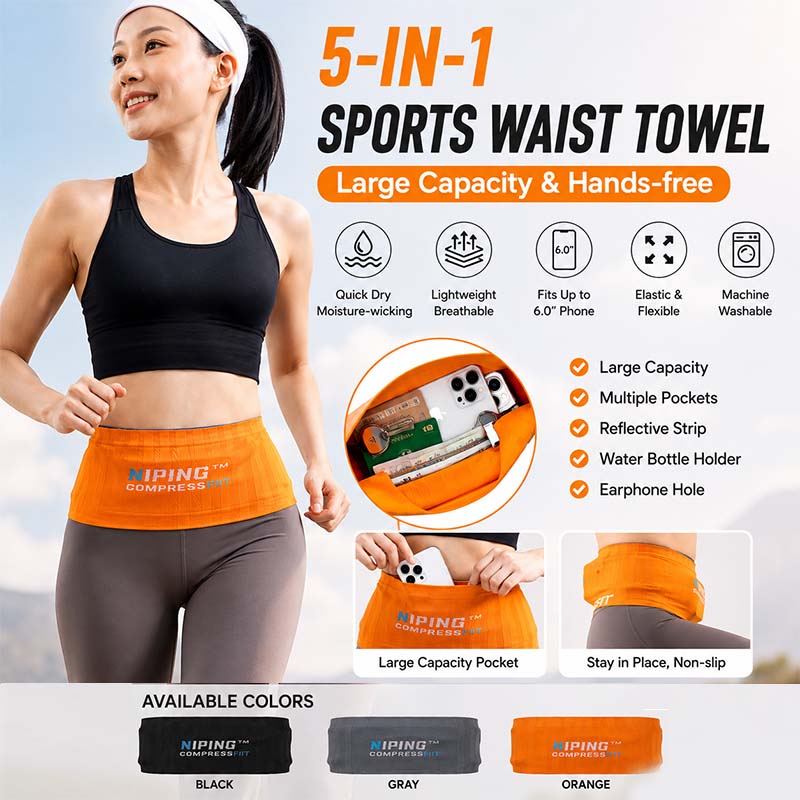Running Gear Phone - Cinturón Deportivo Invisible Antideslizante con Soporte