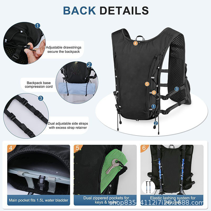 Chaleco de hidratación, mochil - Running Gear Competition reseña y precio